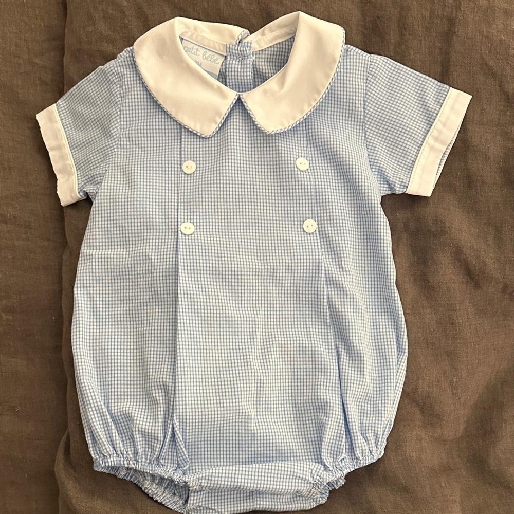Classic Blue and White Kids One Piece